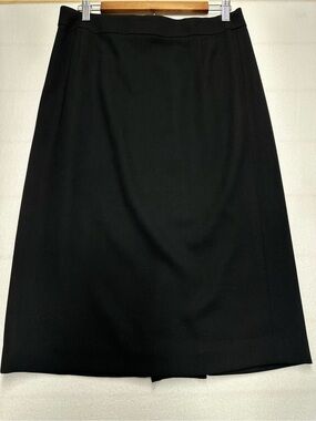 J. Crew 100% Wool Capsule Midi A-Line Skirt Size 10 Black